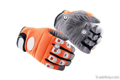 Mechanic gloves, half gloves, work gloves
