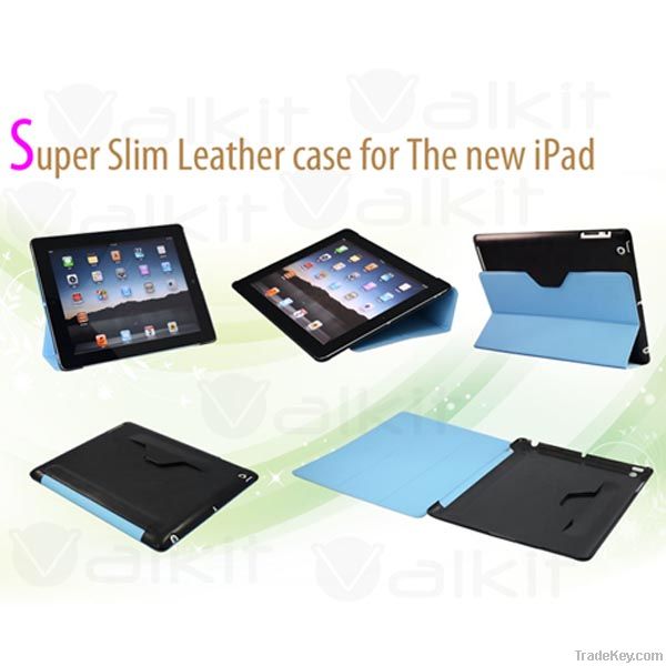 Super slim leather case for the new ipad