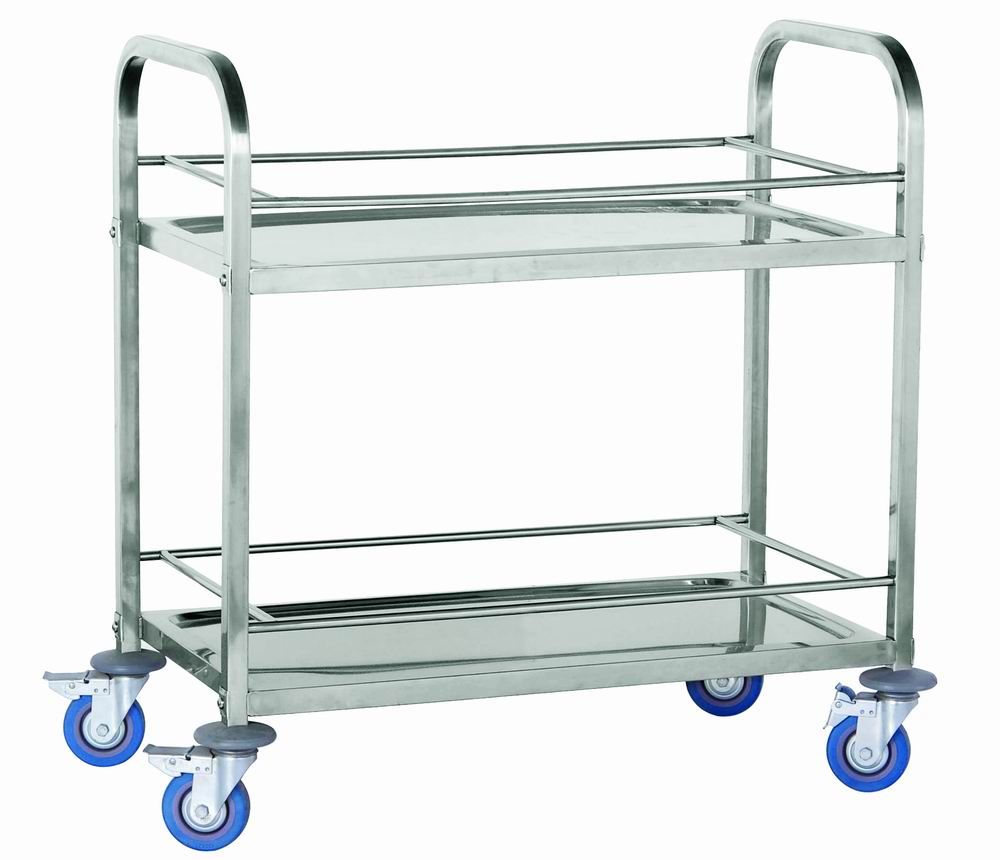 Detachable Two-layer Stainless Steel Beverage Trolley(Square Tube) SF-A1016