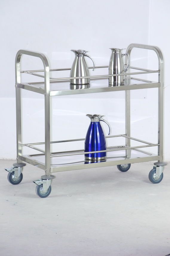 Detachable Two-layer Stainless Steel Beverage Trolley(Square Tube) SF-A1016