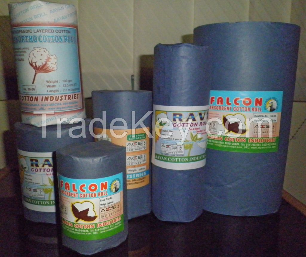 MEDICAL ABSORBENT COTTON WOOL ROLL