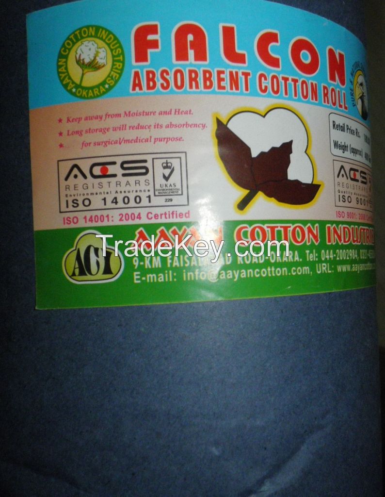 MEDICAL ABSORBENT COTTON WOOL ROLL