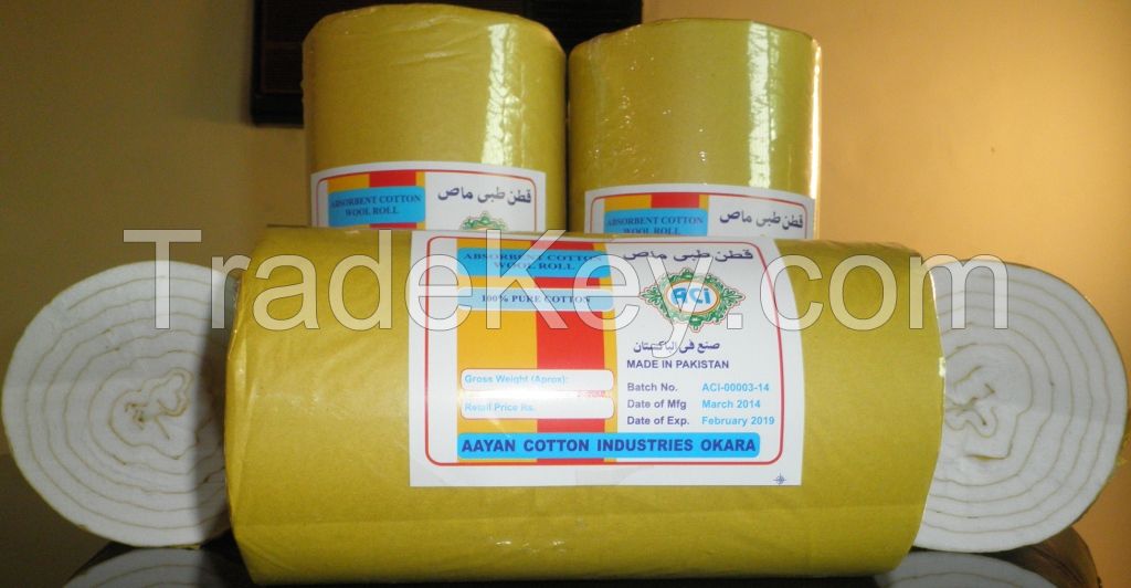 MEDICAL ABSORBENT COTTON WOOL ROLL