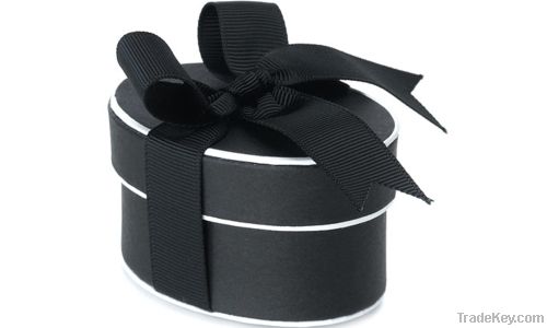 Black Oval cardboard favor gift box