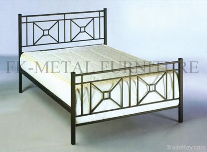 Simple metal double bed