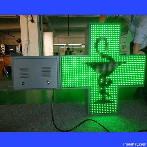 led pharmacy cross display