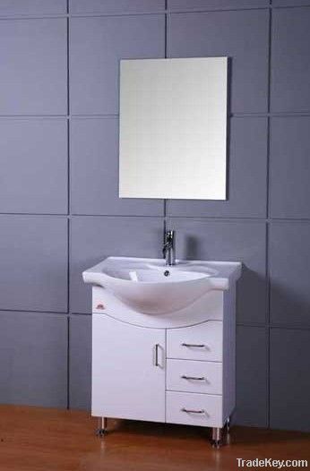 gloss white pvc/mdf bathroom cabinet