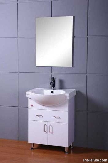 gloss white pvc/mdf bathroom cabinet