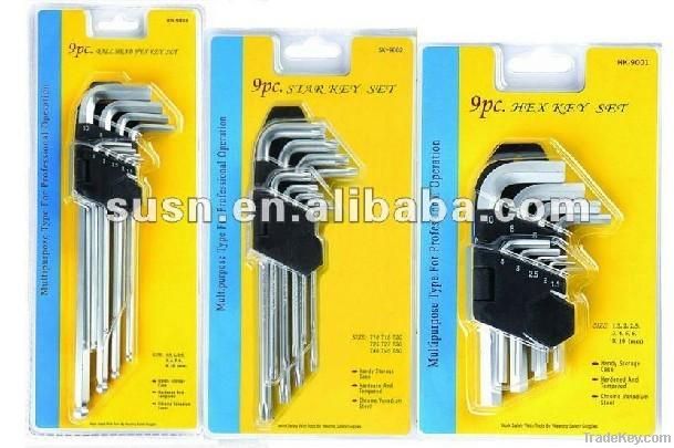 Hot sales L -Shaped 9PCS Metric Allen Key