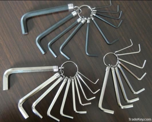 10PCS Key Chain Wrench allen key with ring