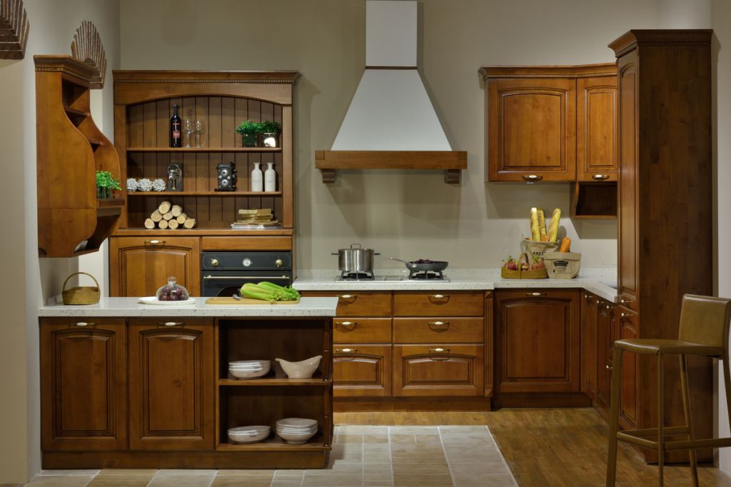 Solid Wood Kitchen Cabinet, American Style Kitchen Cabinetry-Victoria