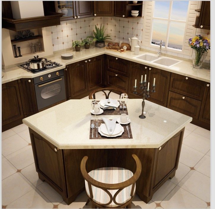 Solid Wood Kitchen Cabinet, American Style Kitchen Cabinetry