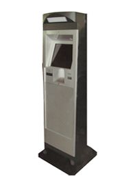 5 Selfservice payment touchscreen kiosk terminals with metal keyboard