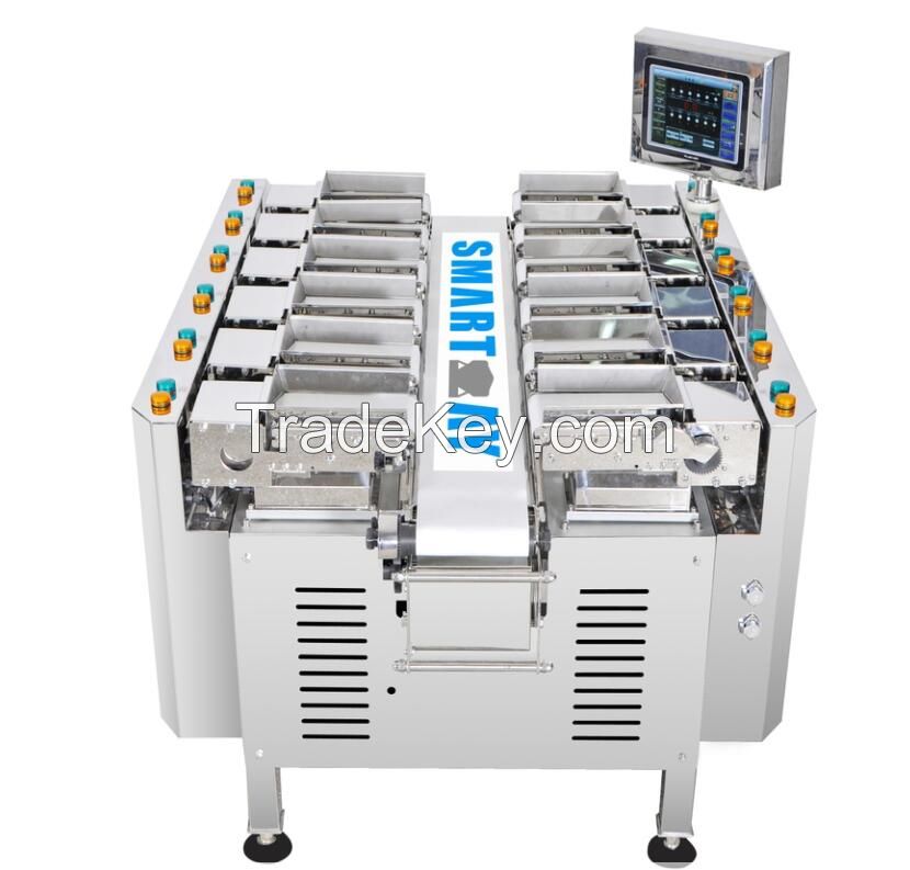 12 heads linear combination weigher for chicken,meat, fruit and vegetable