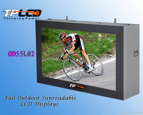 all weather outdoor wall mounting LCD avertising display