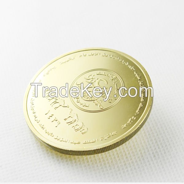 custom gold UAE souvenir metal coin / coins