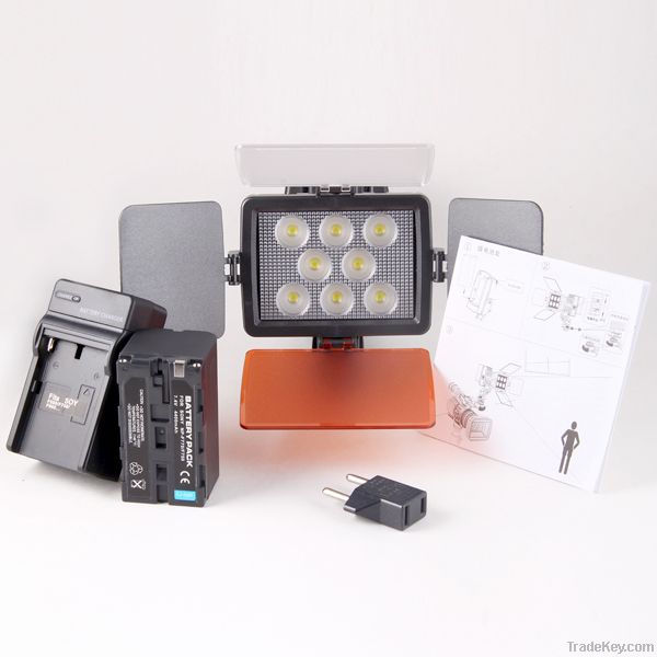 Professional With 8pcs LED LED-5080 digital video led light