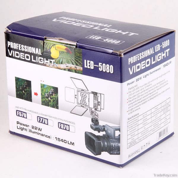 Professional With 8pcs LED LED-5080 digital video led light