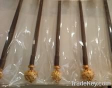 Wooden and Sliver Metal Hair Sticks