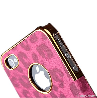 Electroplating  Leopard Grain Case for iphone4/4s