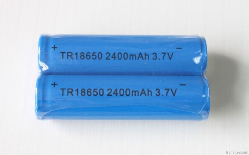 large capacity 3.7V/2400mAh 18650 model lithium ion battery