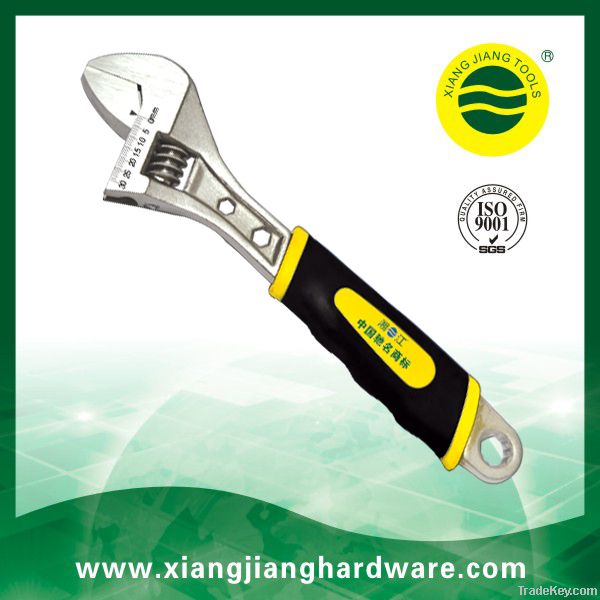 2-tone pvc handle adjustable wrench