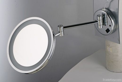 Wall-mounted LED single side makeup mirror