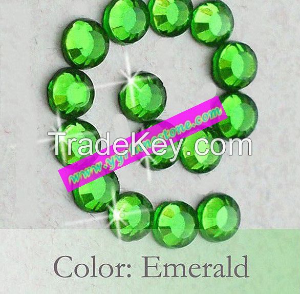 Loose rhinestone with different colors Colored Hot Fix Rhinestone For Clothing, Flatback Loose Iron On Rhinestone