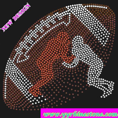 Volleyball Hotfix Rhinestone Transfer Design