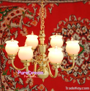 Dollhouse Miniatuer Chandelier 6 Arm Ceiling Lights LH013