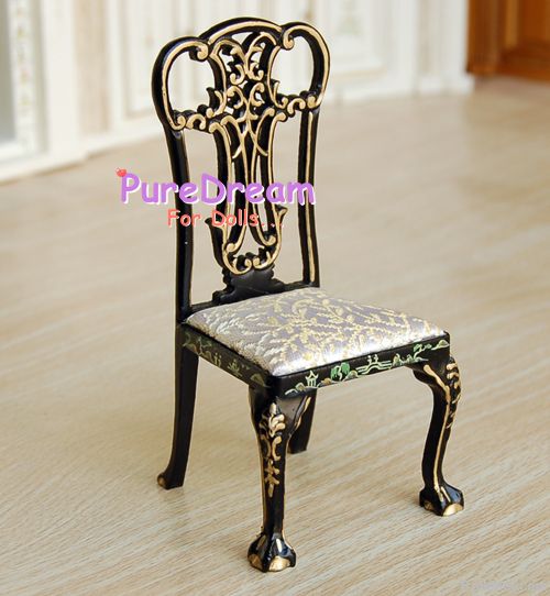 Royal Dollhouse Furniture Kitchen Hutch Cabinet Dining Table Chair Arm