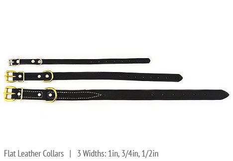 Flat Leather High Quality Leather Dog Pet Collars