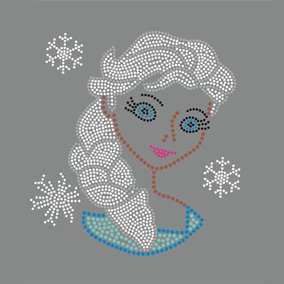 Frozen Elsa Rhinestone Iron On Transfer 