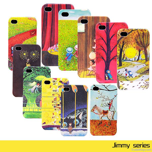 2012 hot sell  water transfer printing case for iphone4