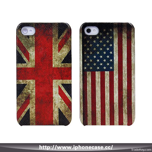 artificial leather cases for iphone4 factory price