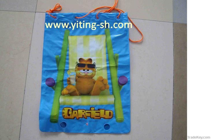 Inflatable beach bag with pillow, Promotional Pillow bag