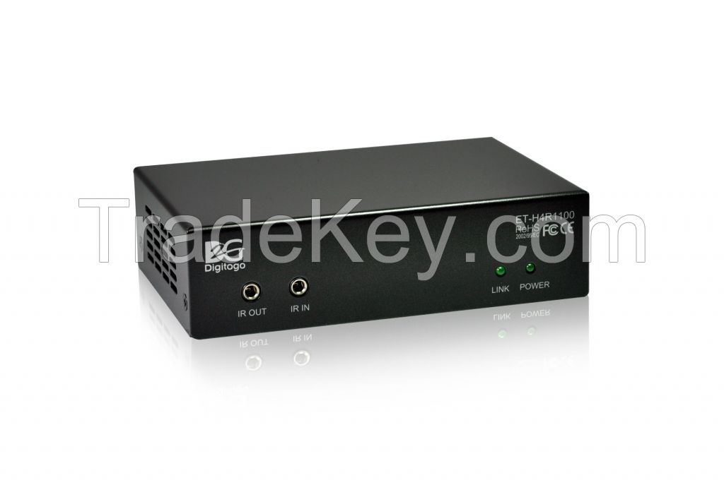 HDBaseT 100m Receiver w/ PoE, Bi-directional RS-232 &amp;amp;amp;amp; IR, support 4K Ultra HD