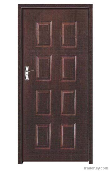 wooden edge steel door