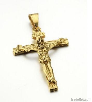 Steel Cross Pendant For Men