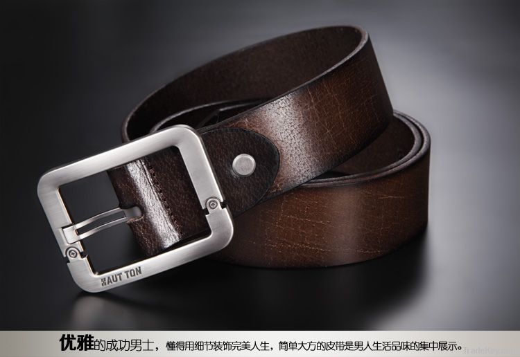 leather belts for men , brown color