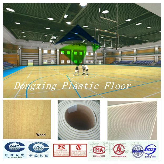 china portable pvc basketball flooring 