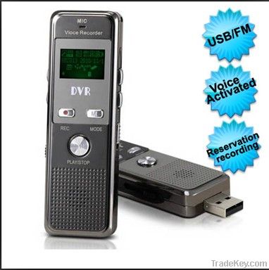 USB Retractable Sound Activation Voice Recorder With Password Setting