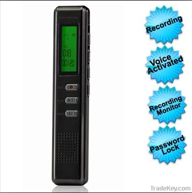 Digital Voice Recorder Voice Activation With Password Lock Function 4G