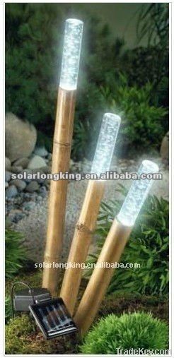 solar bamboo light for garden