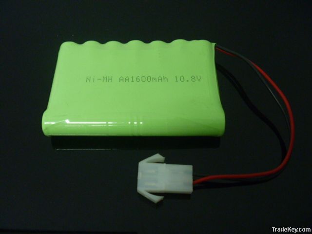 10.8V AA1600mAh Rechargeable Cylindrical Ni-MH Battery Pack