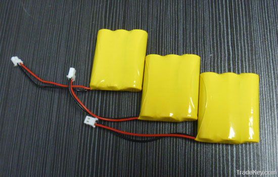 3.6V AA600mAh Rechargeable Ni-CD Battery Pack