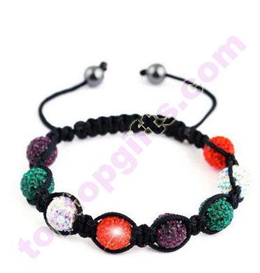 Clay rhinestone Shamballa bracelet