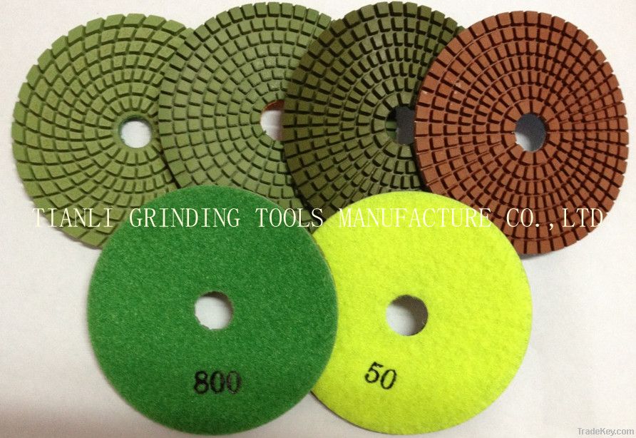 wet flexible polishing pads