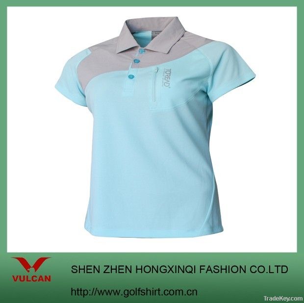 Hot selling fashion 100% jersey cotton slim fit ladies polo shirt