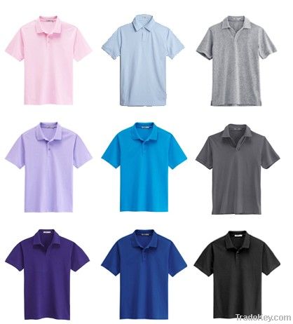 Blank Mens Shirts with ribbed collar, 32 different colors
